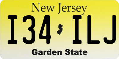 NJ license plate I34ILJ