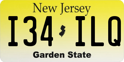 NJ license plate I34ILQ