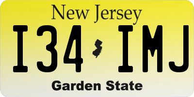 NJ license plate I34IMJ