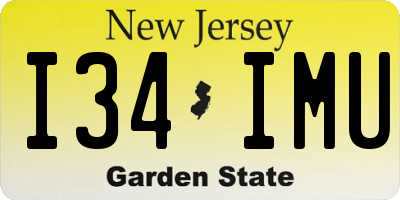 NJ license plate I34IMU