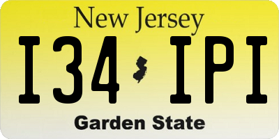 NJ license plate I34IPI