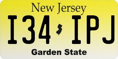 NJ license plate I34IPJ