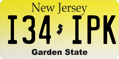 NJ license plate I34IPK