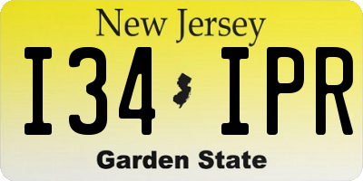 NJ license plate I34IPR