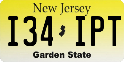 NJ license plate I34IPT