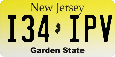 NJ license plate I34IPV