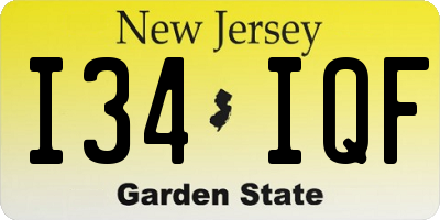 NJ license plate I34IQF
