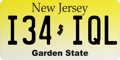 NJ license plate I34IQL