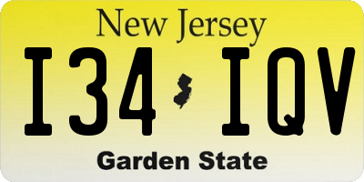 NJ license plate I34IQV