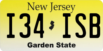 NJ license plate I34ISB