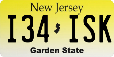 NJ license plate I34ISK