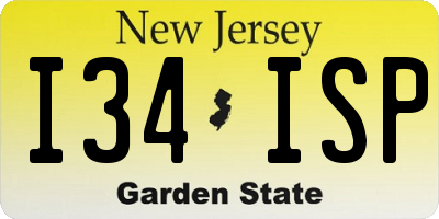 NJ license plate I34ISP
