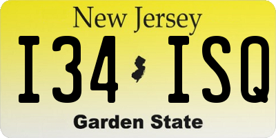 NJ license plate I34ISQ