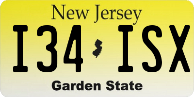 NJ license plate I34ISX