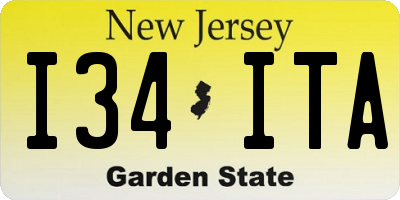NJ license plate I34ITA