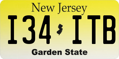NJ license plate I34ITB