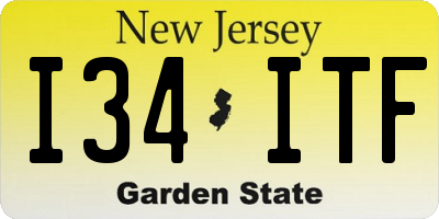 NJ license plate I34ITF