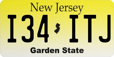 NJ license plate I34ITJ