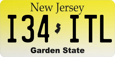NJ license plate I34ITL