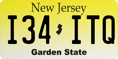 NJ license plate I34ITQ