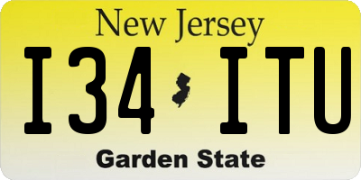 NJ license plate I34ITU