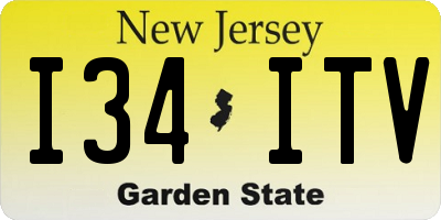 NJ license plate I34ITV