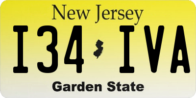 NJ license plate I34IVA