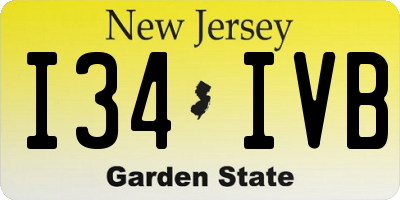 NJ license plate I34IVB