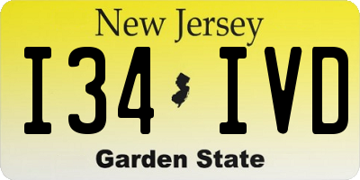 NJ license plate I34IVD