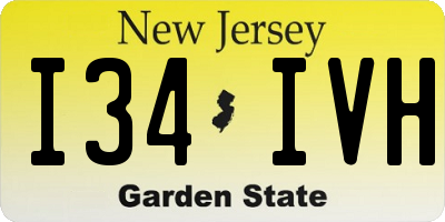 NJ license plate I34IVH