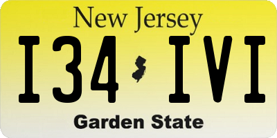 NJ license plate I34IVI