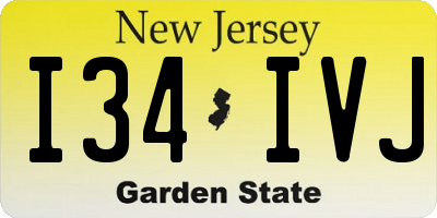 NJ license plate I34IVJ