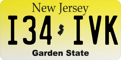 NJ license plate I34IVK