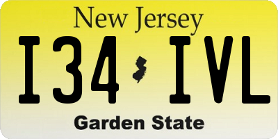 NJ license plate I34IVL