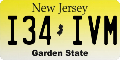 NJ license plate I34IVM