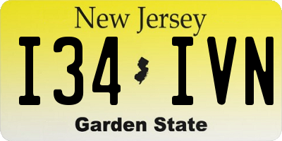 NJ license plate I34IVN