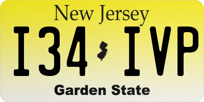 NJ license plate I34IVP