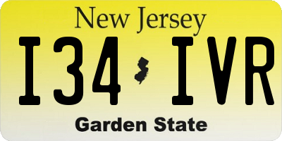 NJ license plate I34IVR