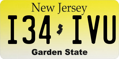 NJ license plate I34IVU