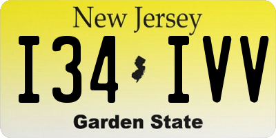 NJ license plate I34IVV