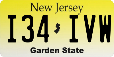 NJ license plate I34IVW