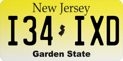 NJ license plate I34IXD