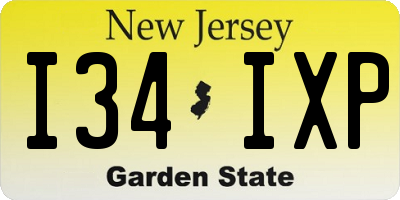 NJ license plate I34IXP