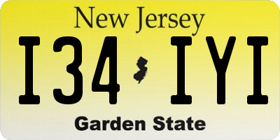 NJ license plate I34IYI