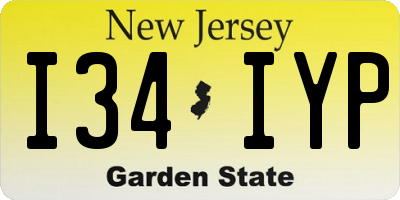 NJ license plate I34IYP