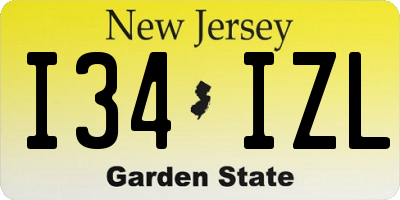 NJ license plate I34IZL