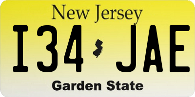 NJ license plate I34JAE
