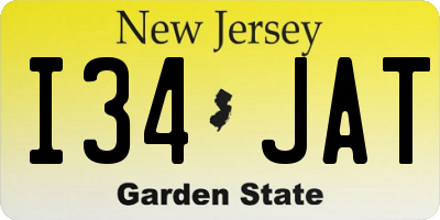 NJ license plate I34JAT