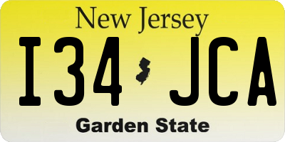 NJ license plate I34JCA