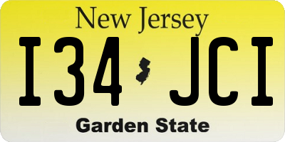 NJ license plate I34JCI